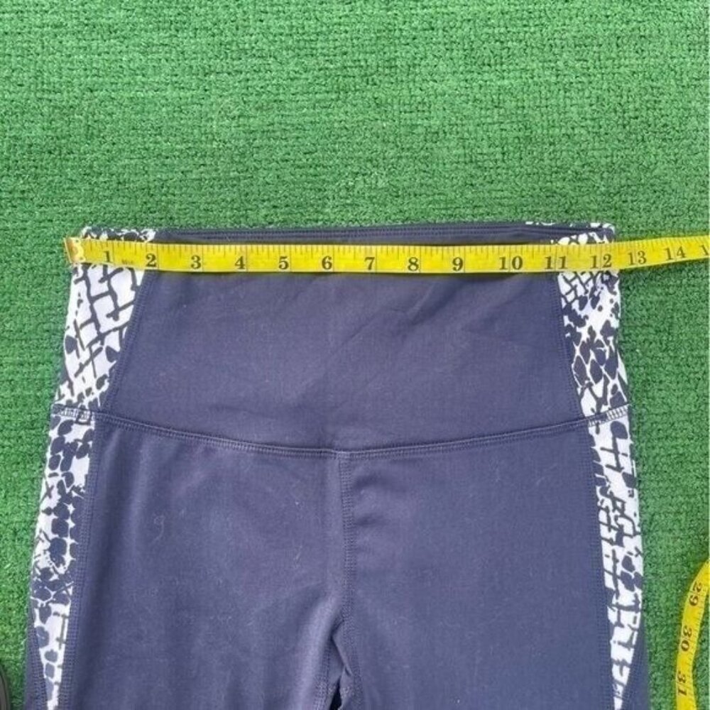 Champion Navy Blue Woman's Workout Leggings High Waisted Cropped Size S - Picture 3 of 7